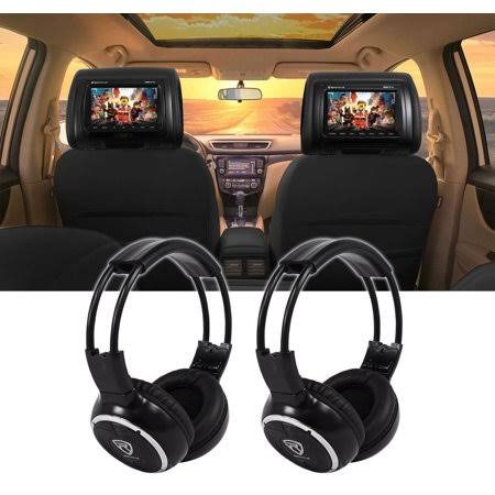 7 inch Black Car Headrest Monitors with DVD and HDMI R9304
