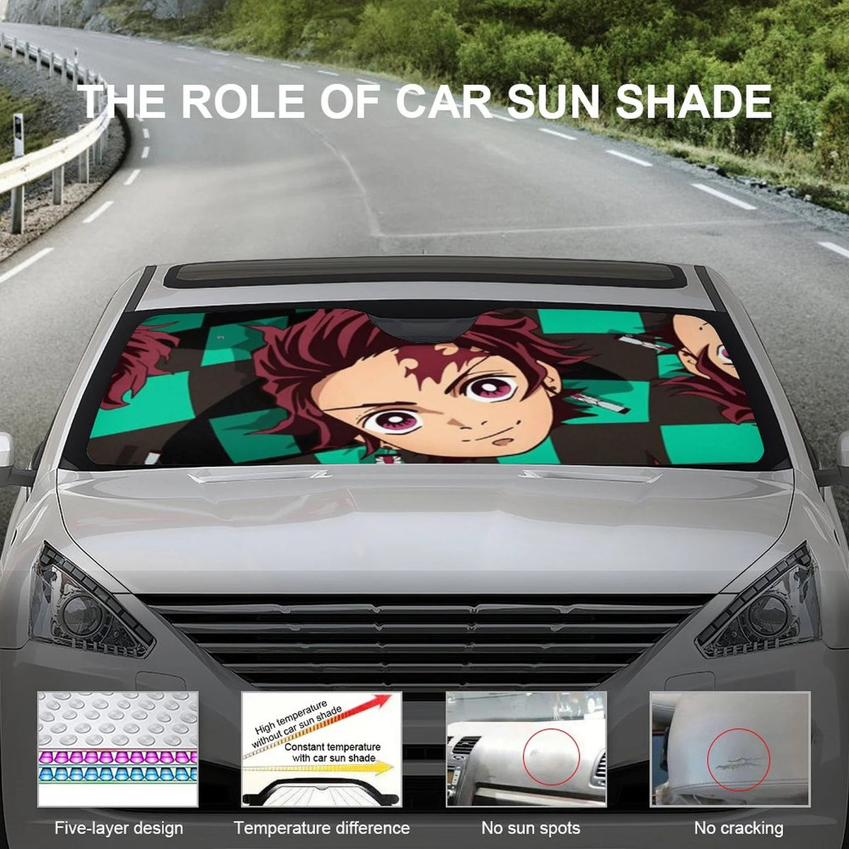 Foldable Reflective Car Windshield Sunshade Q4280