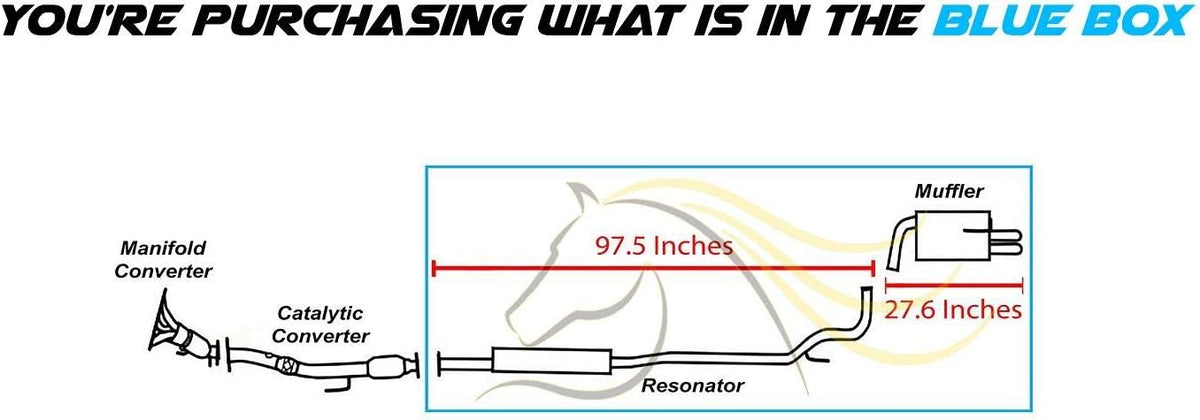 Stainless Steel Resonator Muffler Exhaust System Kit M9716