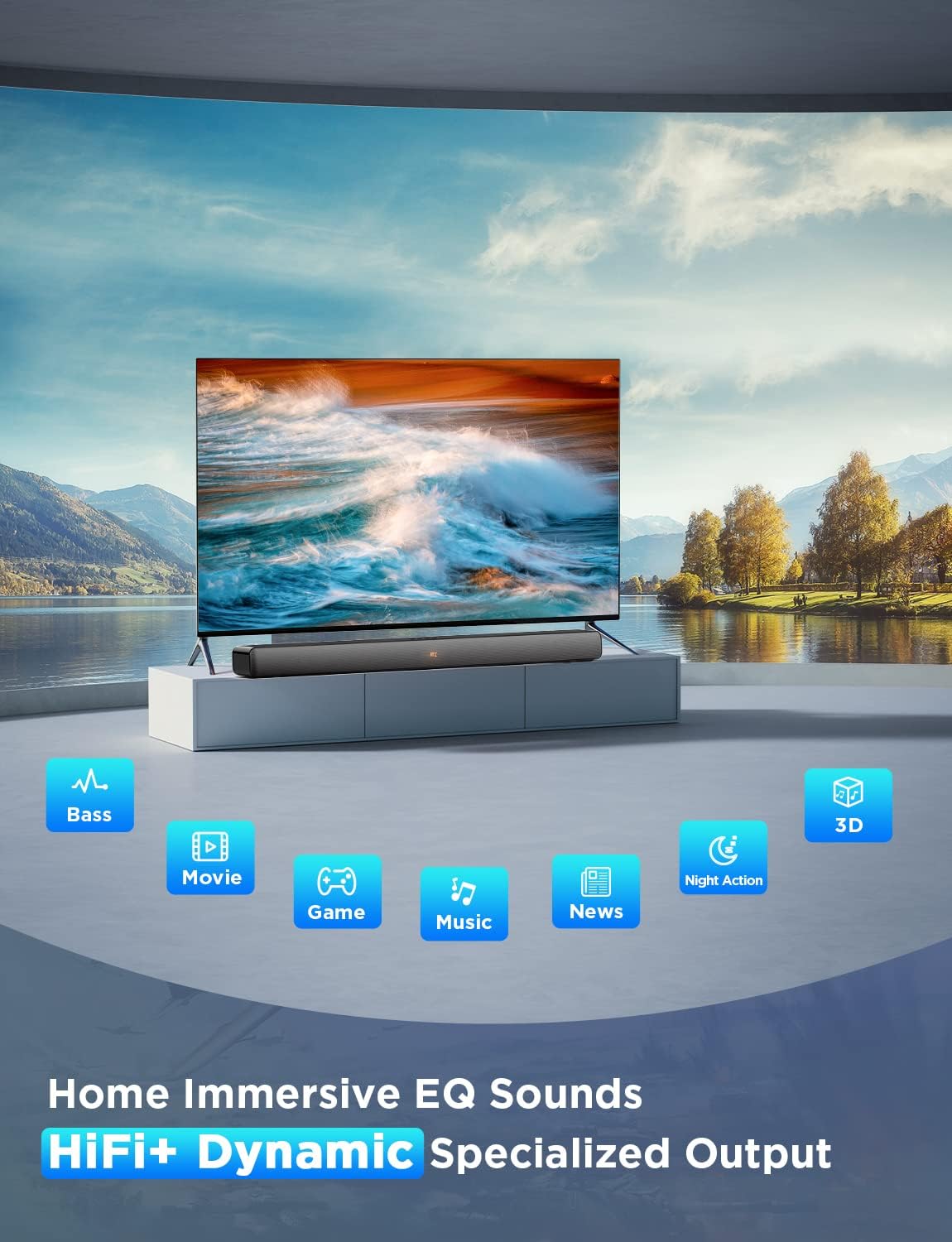 SoundBars for TV Speaker 100W, 2.0ch, Bluetooth, Pack of 2 P11668