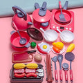 Pretend Play Kitchen Toy with Cookware, Steam Pressure Pot, Electronic Induction Cooktop, Cooking Utensils, Toy Cutlery, Play Food, Shopping Basket K28974