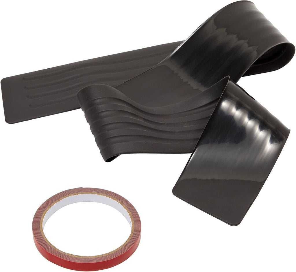 Black Rubber Rear Bumper Protector Trim Guard, 35 in, Pack of 2 Z866896