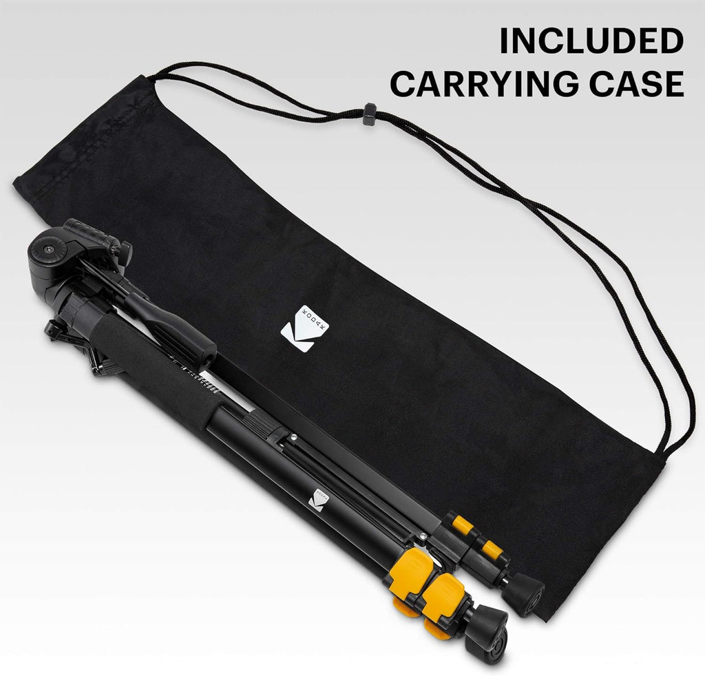 62" Compact 3-Section Flip-Lock Aluminum Tripod with Remote, Carry Case P240538
