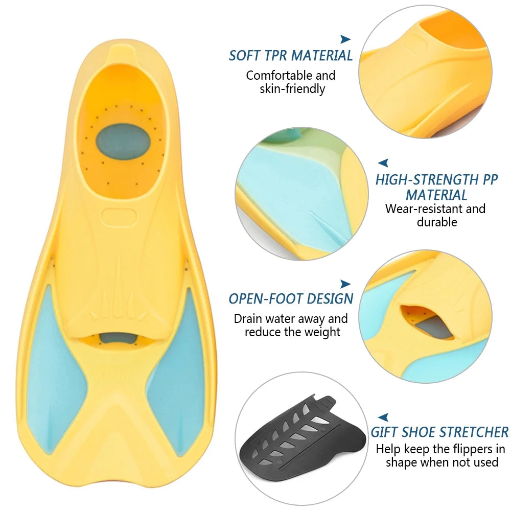 Short Swim Fins for Kids J8640