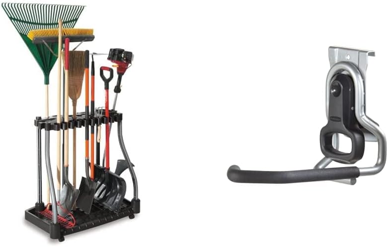 Deluxe Tool Tower, Black, Holds 40 Tools, FastTrack Vertical Bike Hook, Holds up to 50 Pounds, Pack of 2 K431