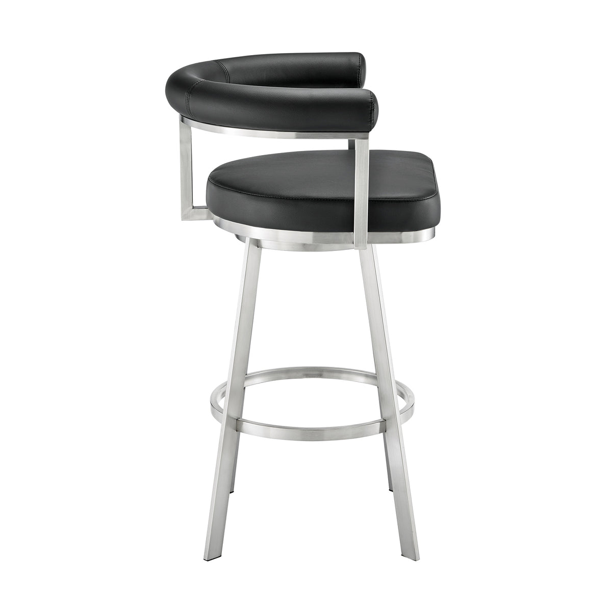 Black/Chrome Swivel Bar Stool K13771