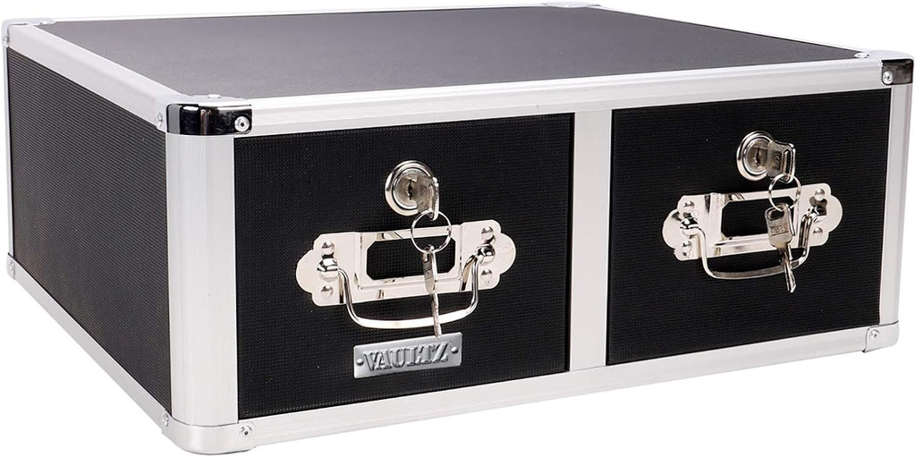 Black 4 x 6 Double Drawer Index Card Cabinet I887