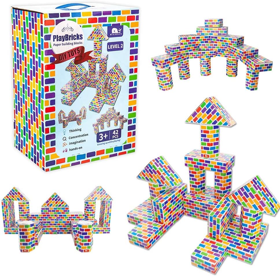 Jumbo Cardboard Building Blocks 42-Pack X1250