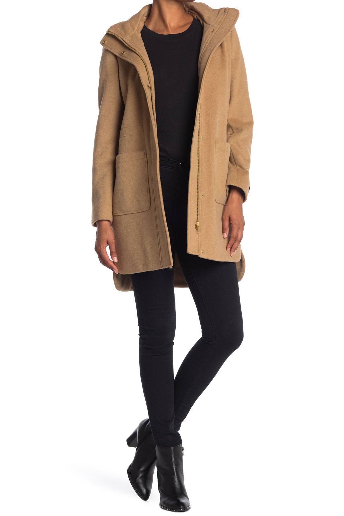 Wool-Blend Hooded Coat Y1243