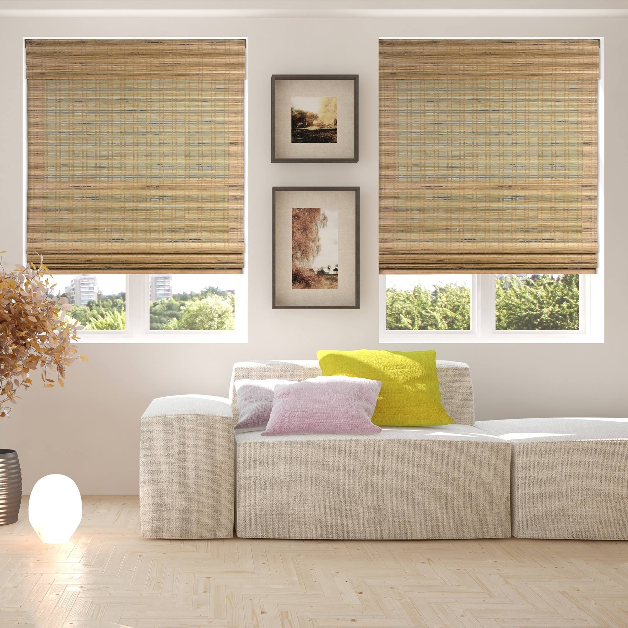 Cordless Bamboo Roman Shade 33.5 inch x 60 inch H6764