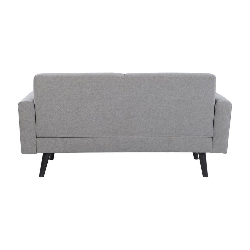 Gray Fabric Upholstered Loveseat P49006