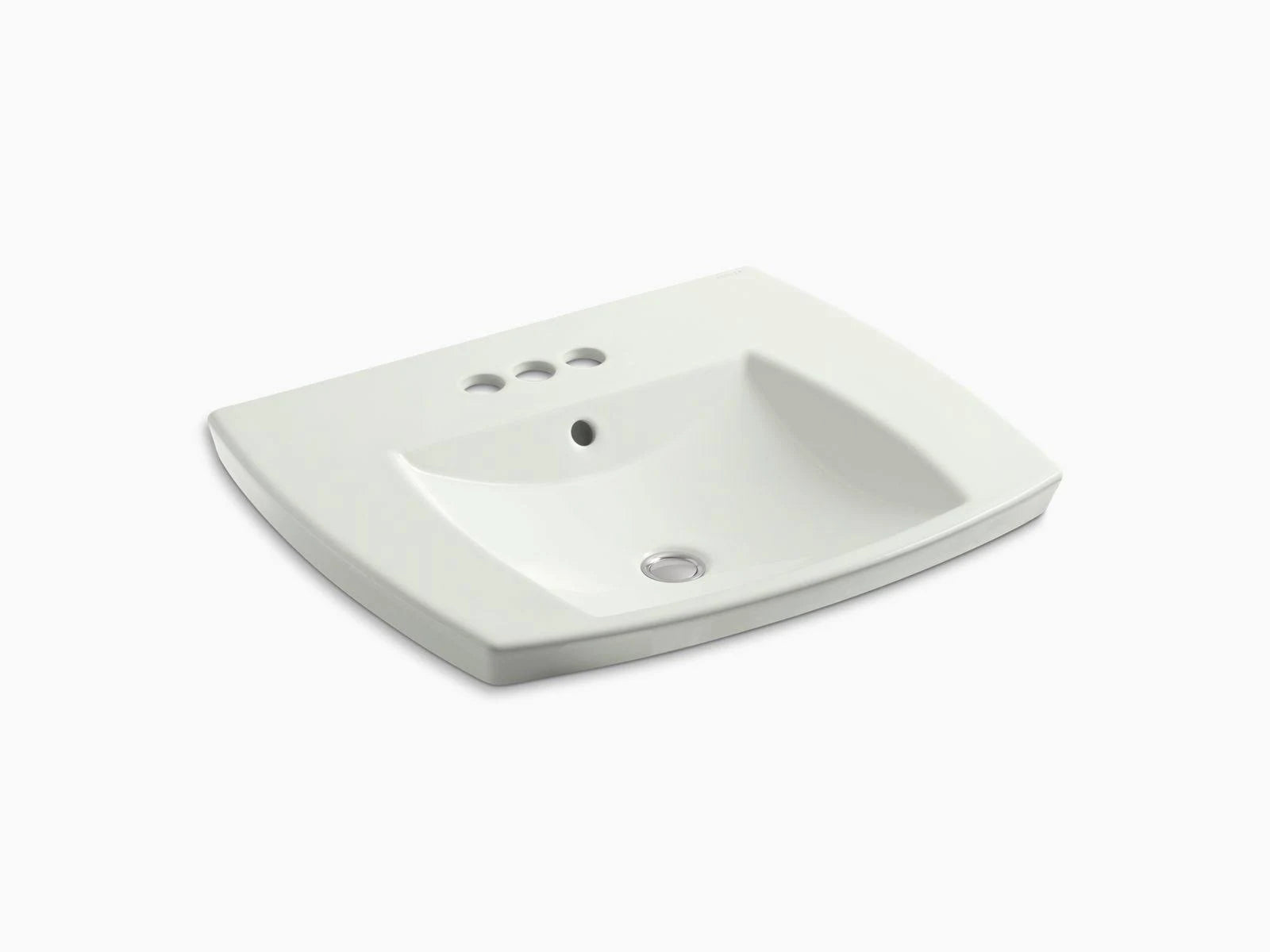 Drop-In Bathroom Sink with 4 In. Centerset Faucet Holes, Dune F1343