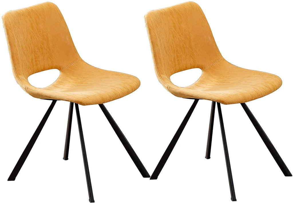 Synthetic Leather Upholstered Dining Chairs Set of 2 Pcs Counter Bar Chairs R6243