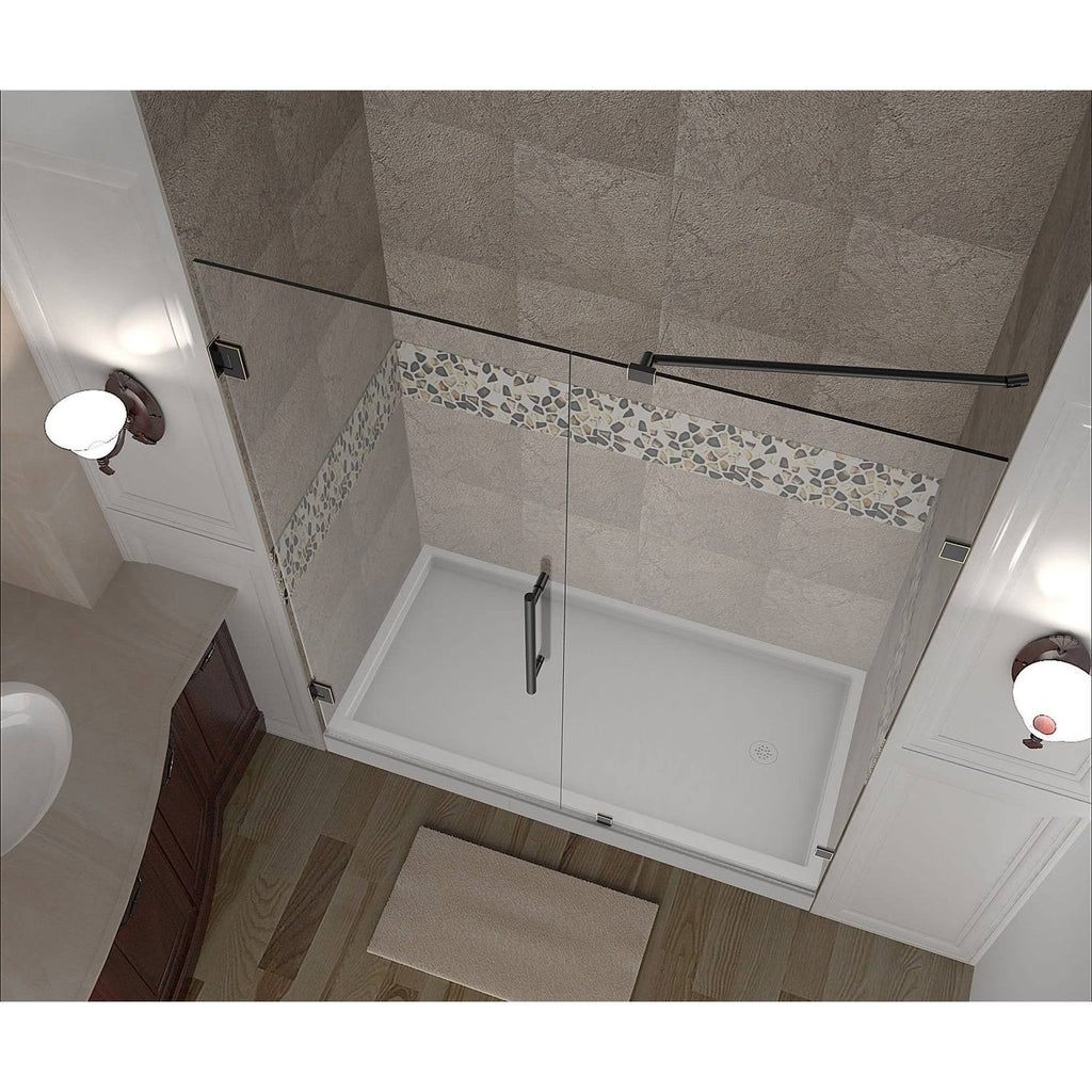 Frameless Hinged Shower Door, 55x22 x 72 P245562