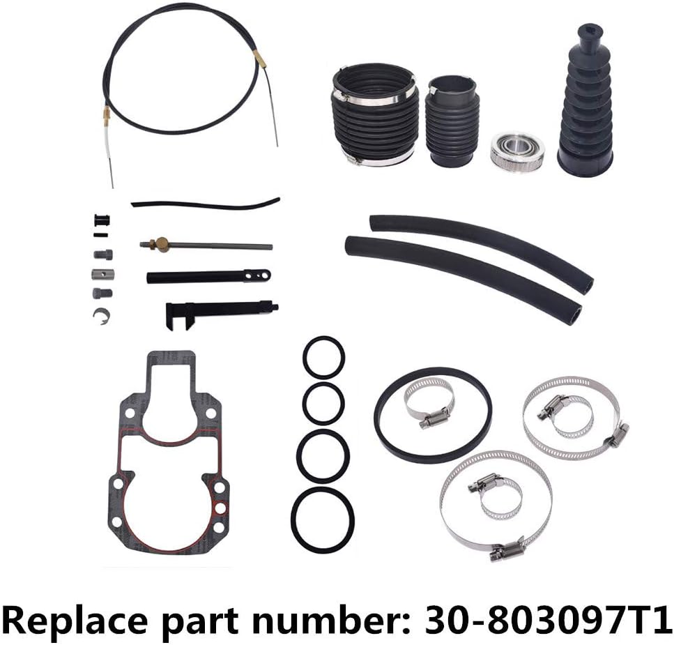 Transom Seal Bellow Repair Kit with Lower Shift Cable Replacement, Pack of 2 V72815