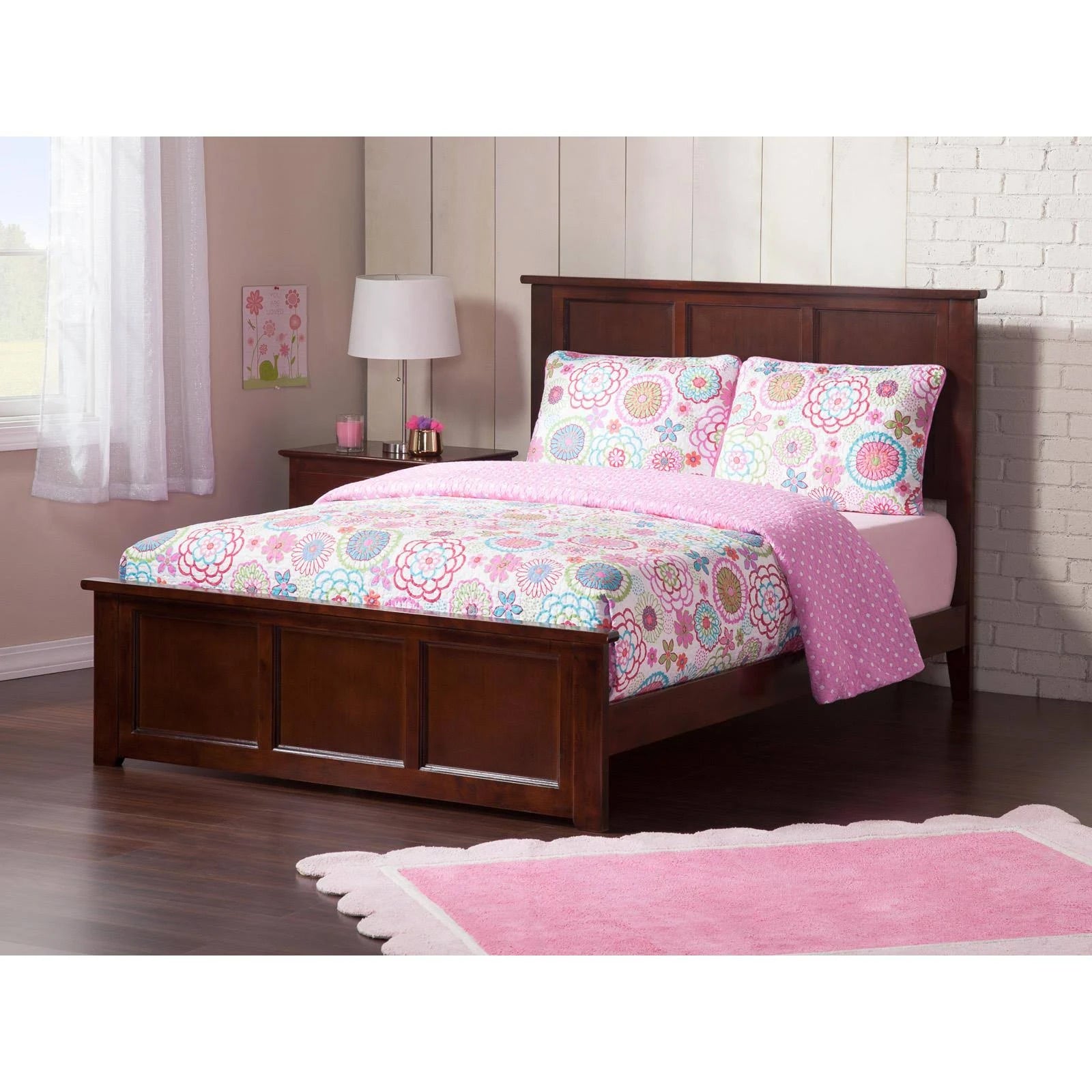 Full Bed with Matching Foot Board in Walnut F258819