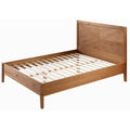 Queen Chevron Solid Wood Bed Frame Caramel O663804