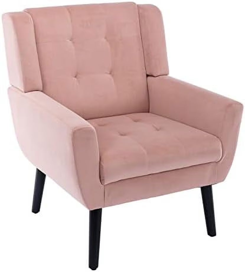 Lavender Velvet Accent Chair with Arms D995498