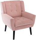Lavender Velvet Accent Chair with Arms D995498