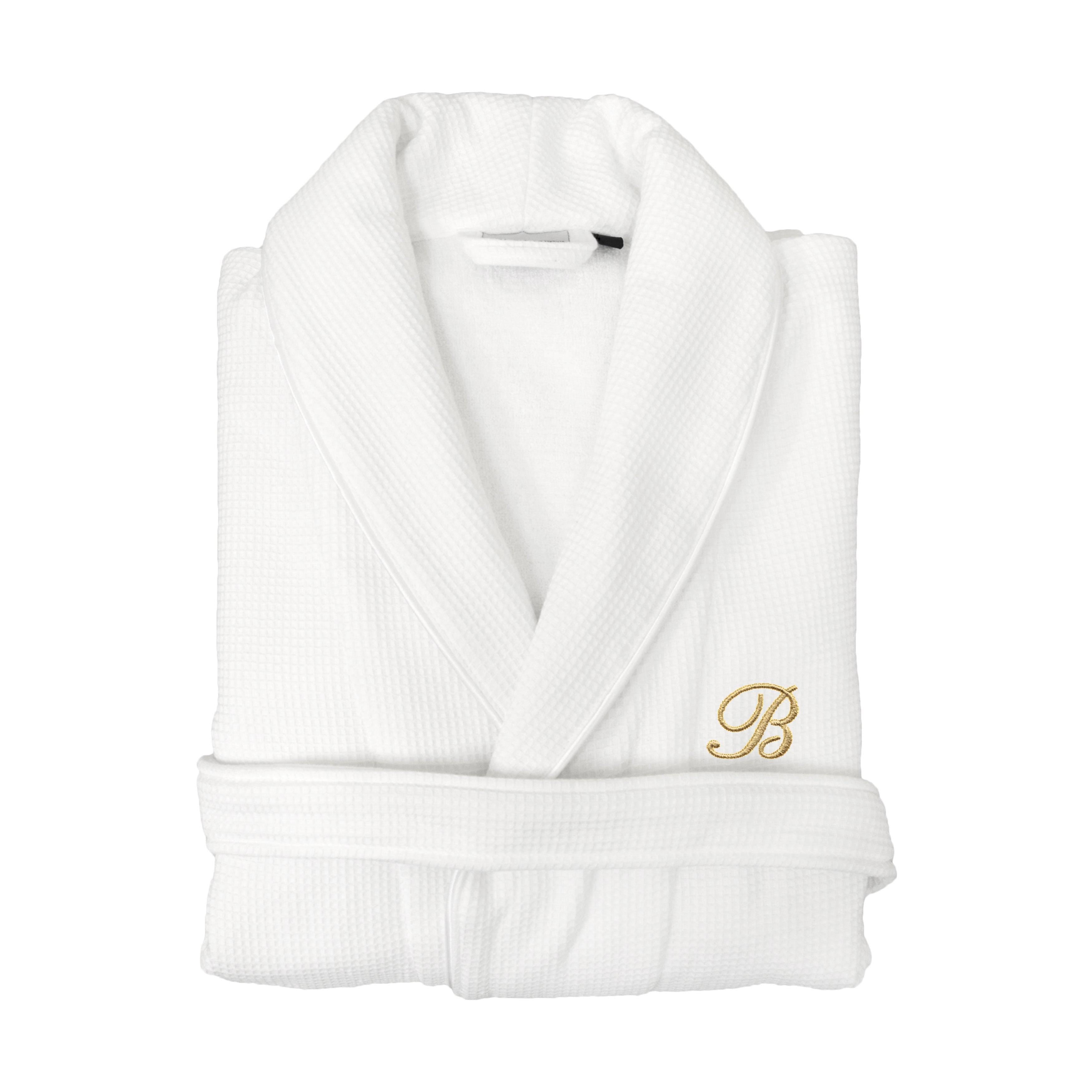 Turkish Cotton Waffle Weave Terry Bath Robe T5650