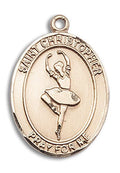 14kt Gold Filled St. Christopher Pendant Necklace V796295