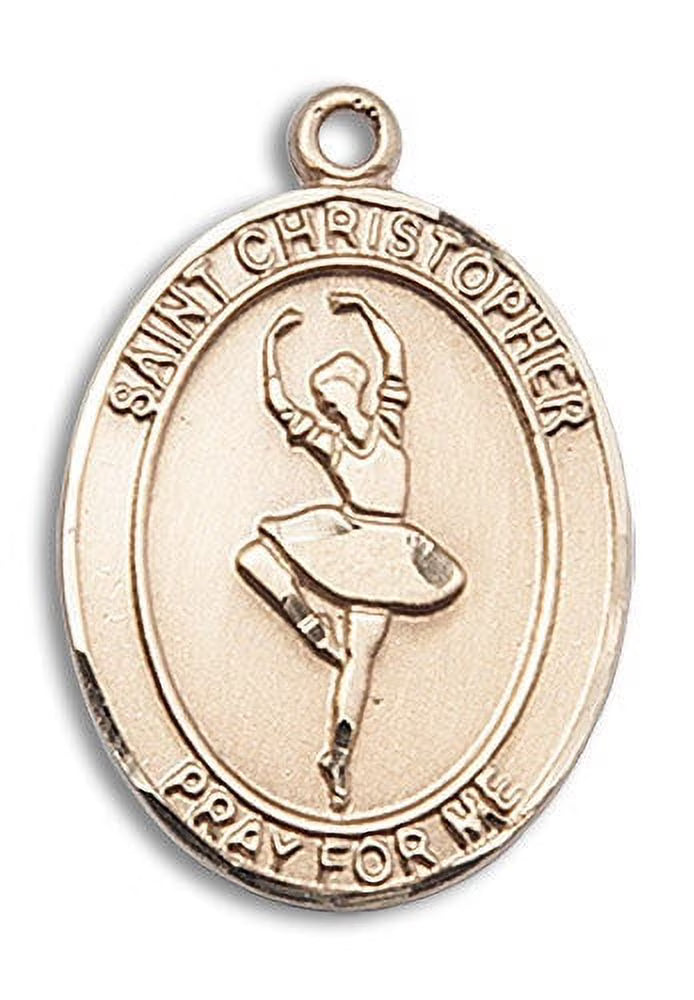 14kt Gold Filled St. Christopher Pendant Necklace V796295