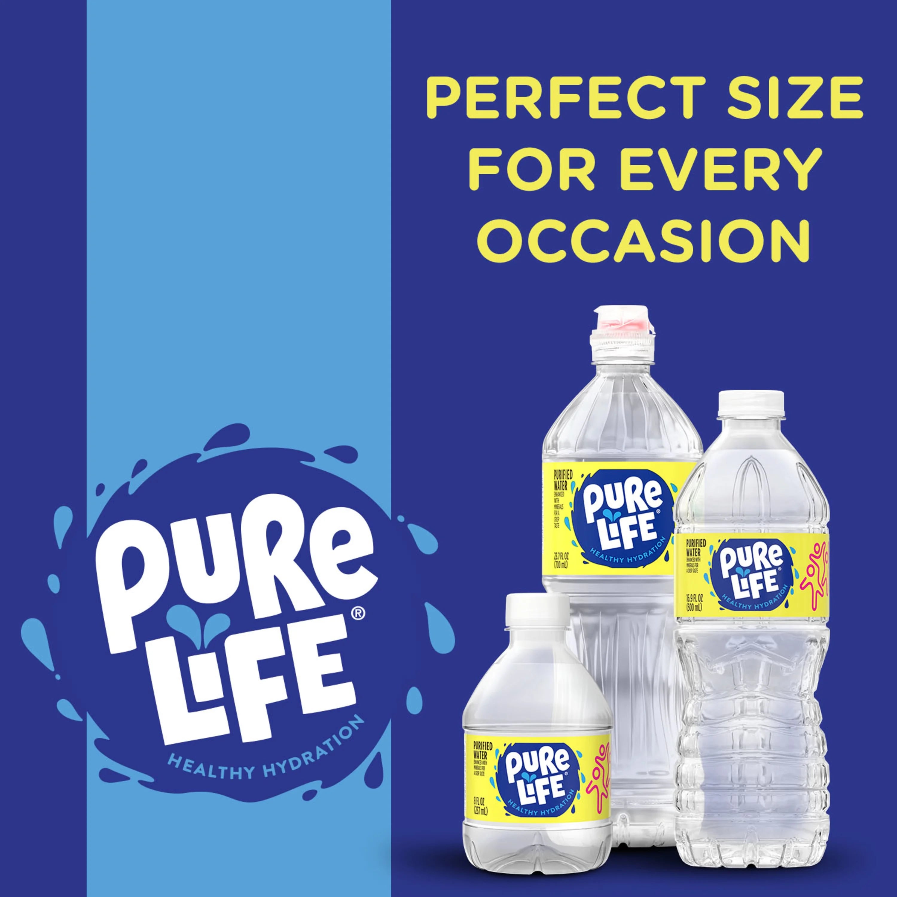 24 Pack Purified Bottled Water, 20 Fl Oz Z560001