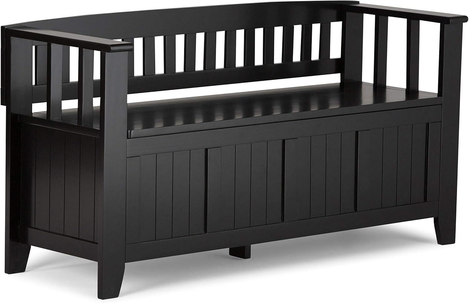 Solid Wood Entryway Storage Bench with Safety Hinge G304