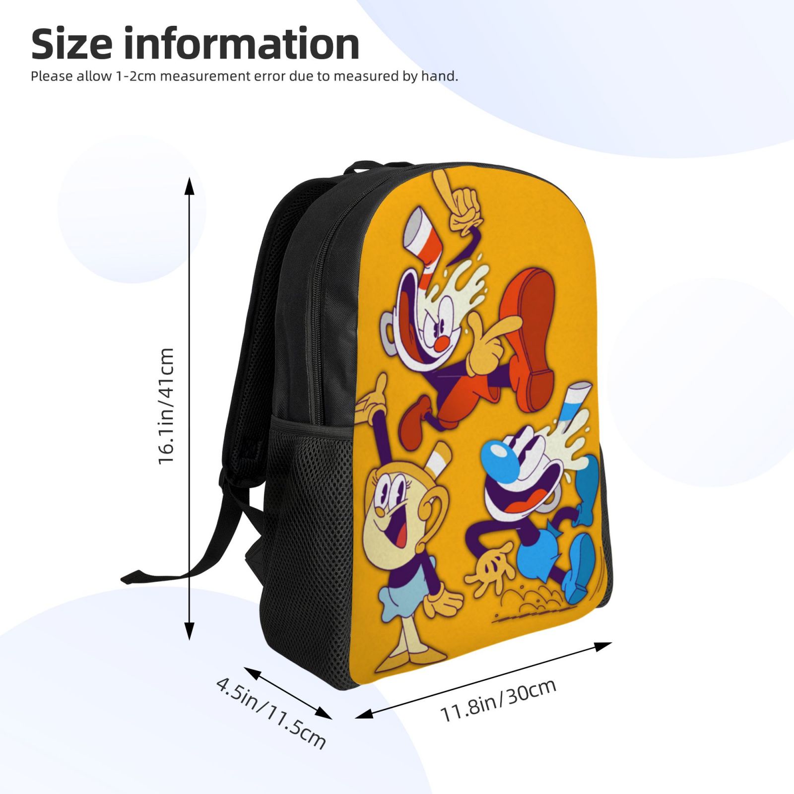Cuphead Backpack Lightweight Unisex Daypack Bookbag Laptop Rucksack M39032