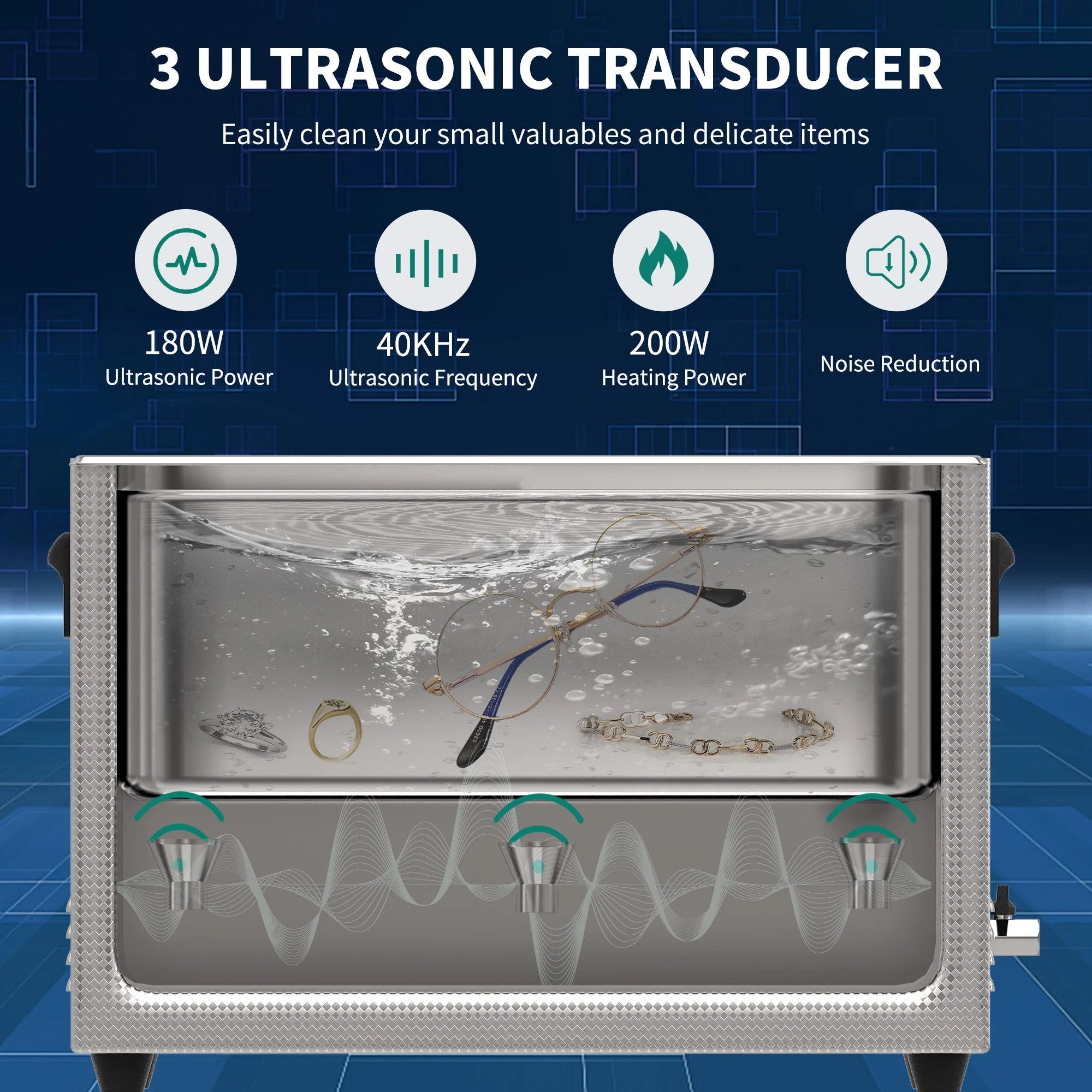 Ultrasonic Cleaner 6L with Heater and Timer S826938
