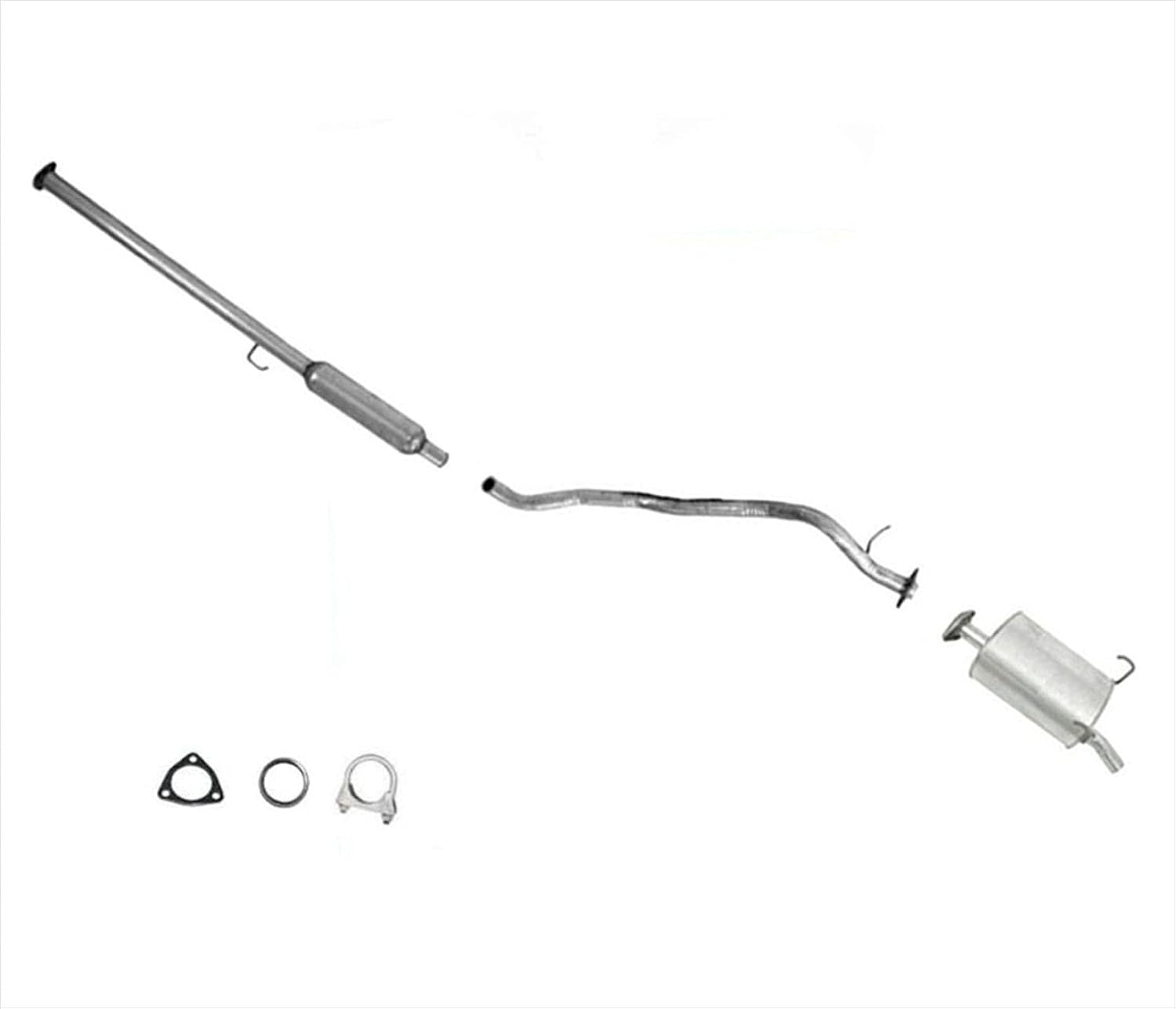 Exhaust System Middle Resonator Pipe and Muffler P57480