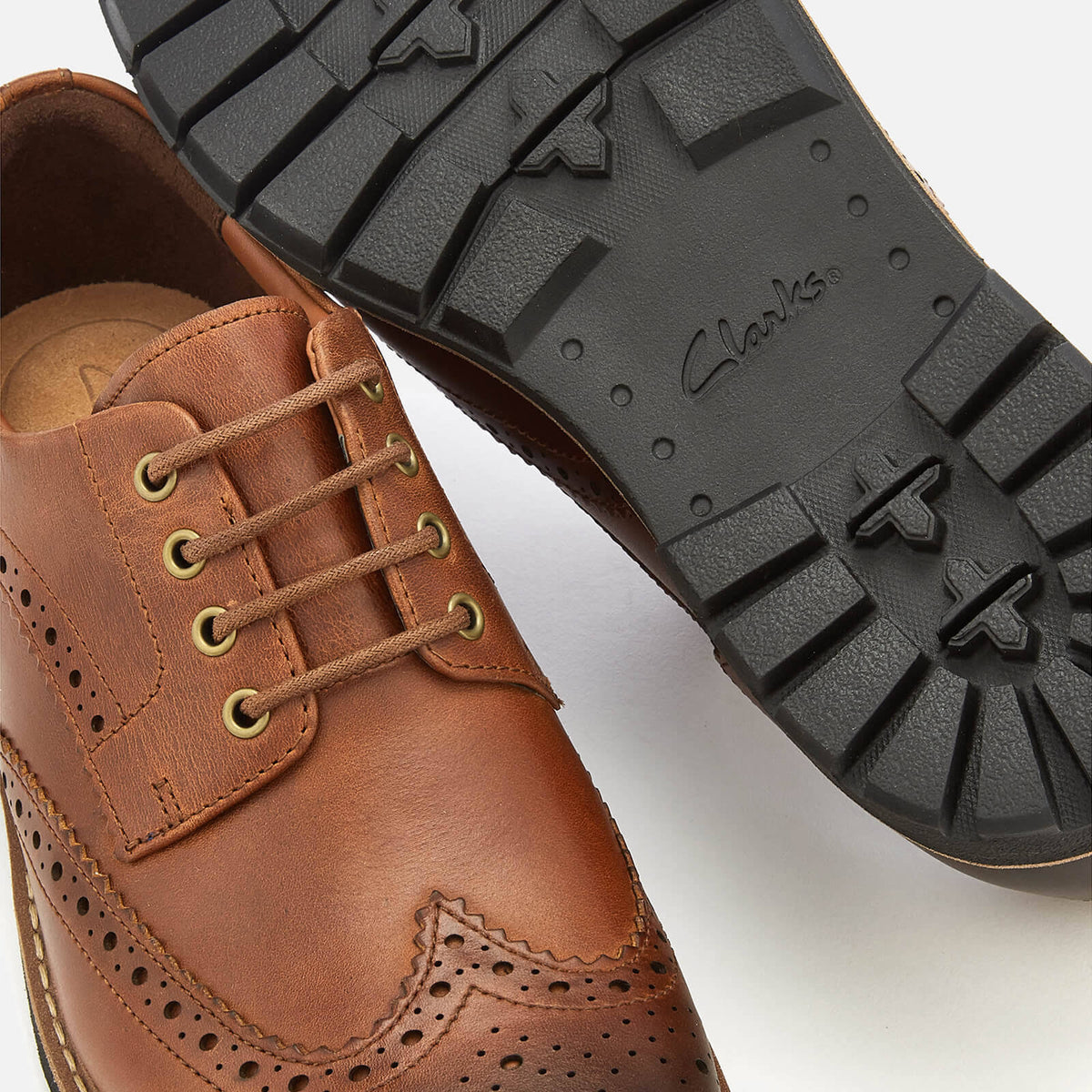 Dark Tan Leather Brogues I257
