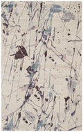 Grey/Multi Abstract Wool Area Rug, 5' x 8' P470589