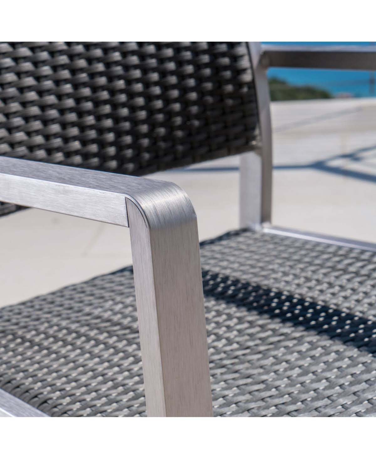 Gray Outdoor Dining Chairs Set of 2 S712181