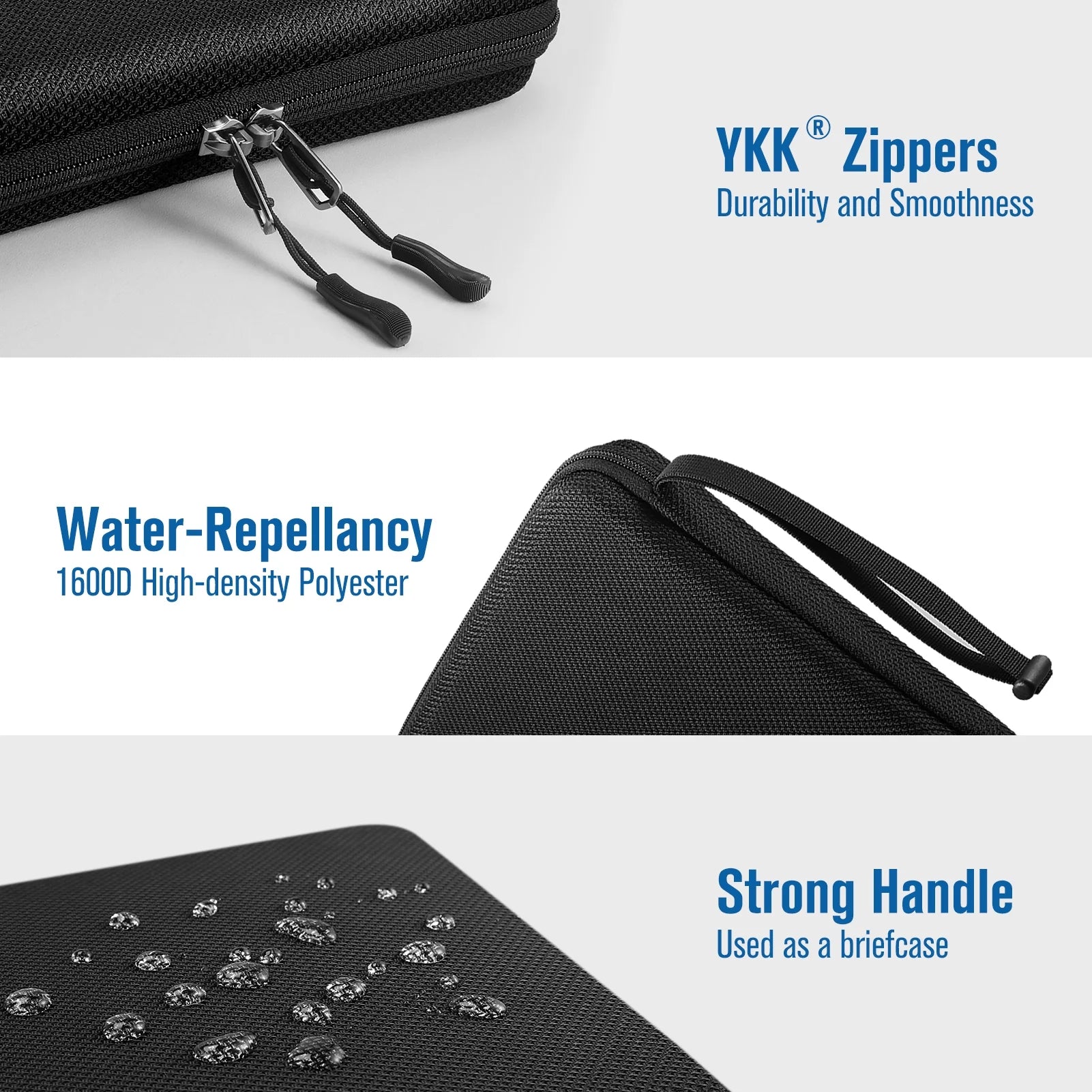 Black 11-inch Tablet Carrying Sleeve with Accessory Pocket K709097