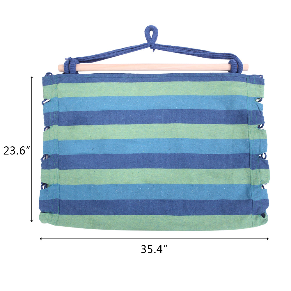 Portable Hammock Chair Porch Swing Camping Blue Strip G427994