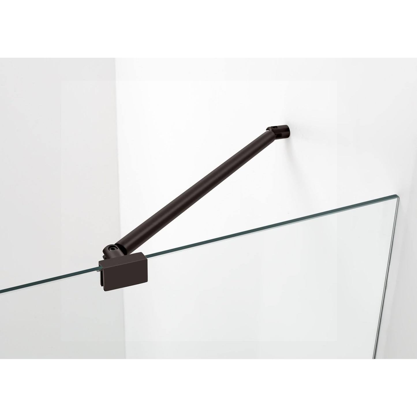 Frameless Hinged Shower Door, 55x22 x 72 P245562