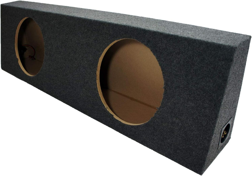 Dual 12 Subwoofer Truck Sub Box Enclosure 5/8 MDF Gray W6192