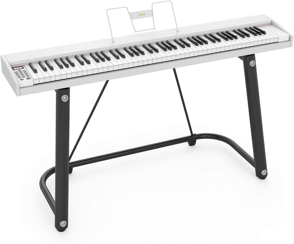 White 88 Key Digital Piano with Stand X9561