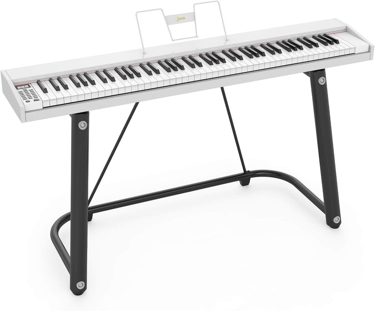 White 88 Key Digital Piano with Stand X9561