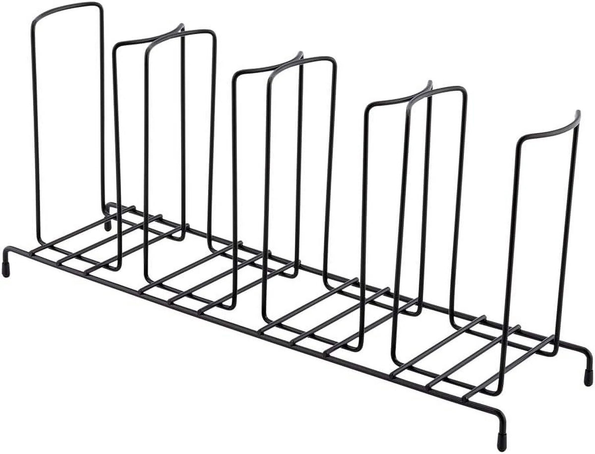 Black Iron Wire 4-Section Cup & Lid Organizer G3465