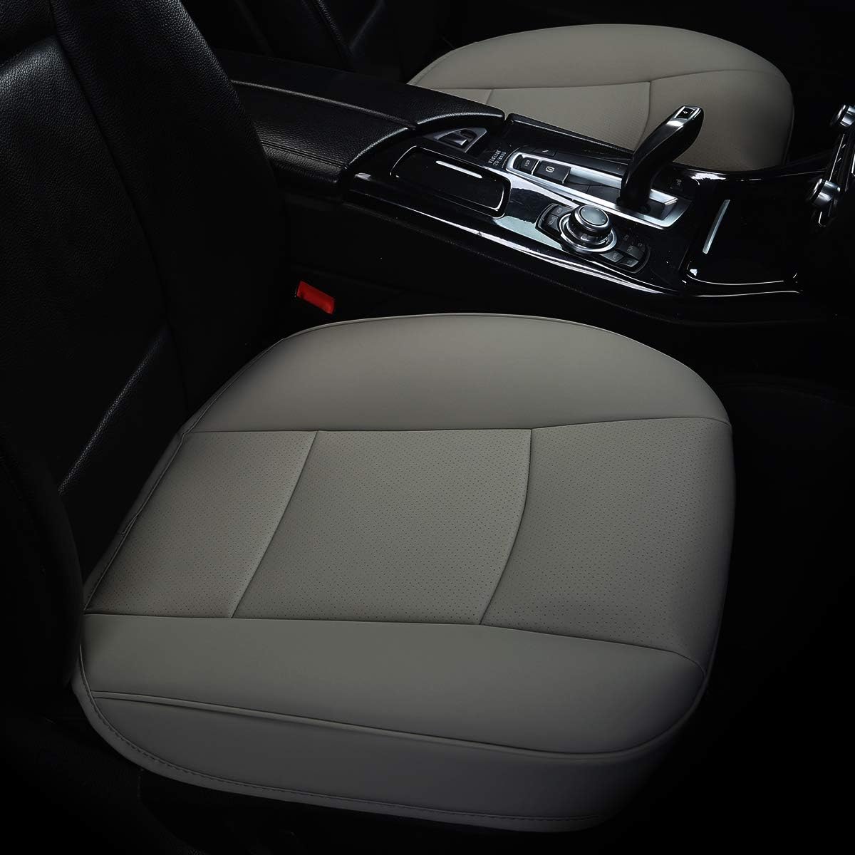 Beige-Tan PU Leather Car Seat Cover Bottom, 1pcs B29485
