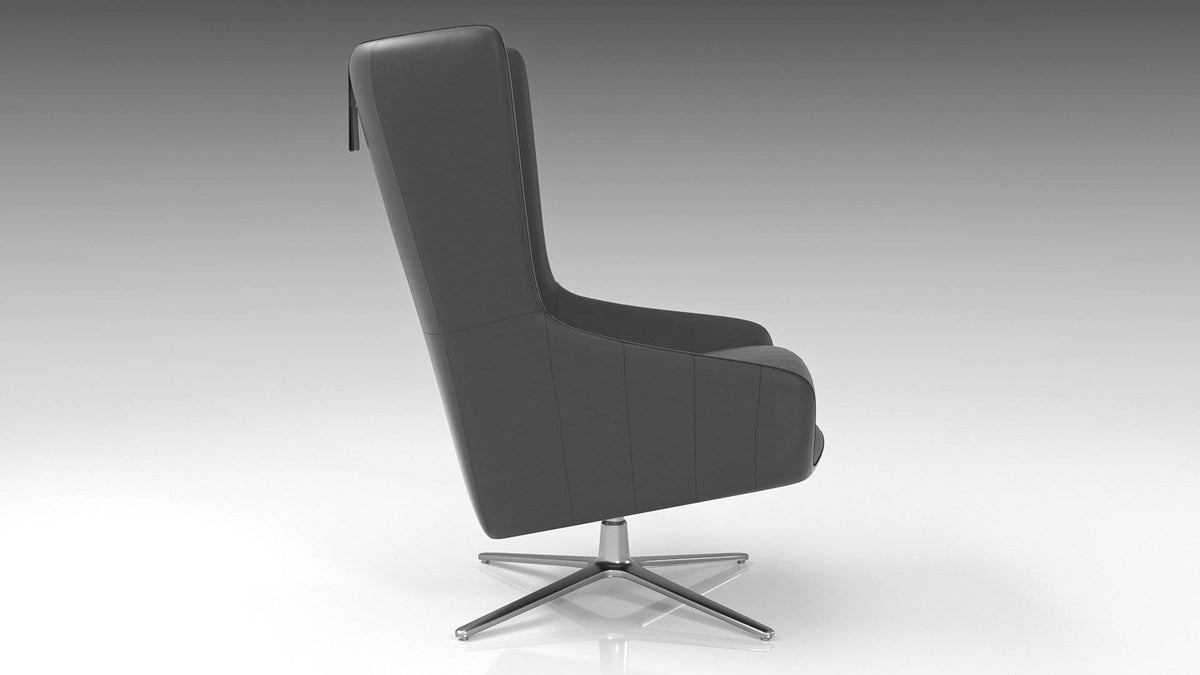 Accent Chair Light Gray Eco Leather V313548