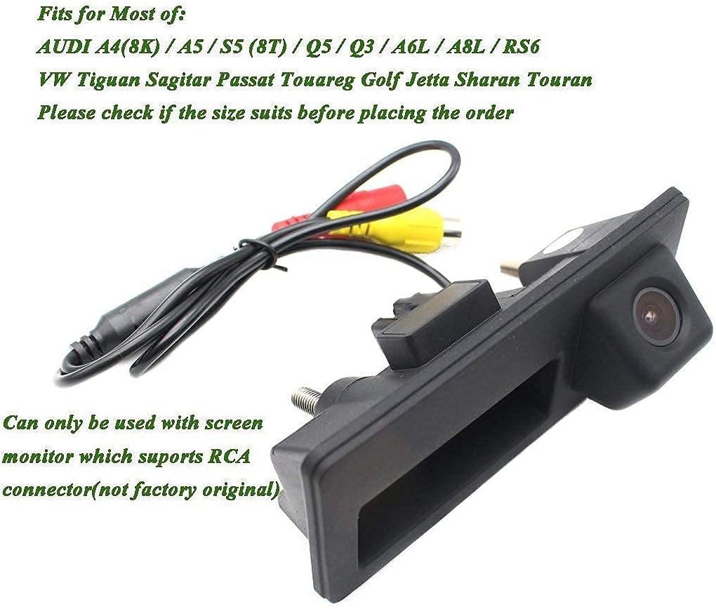 Trunk Handle Backup Camera with Moving Guide Line and 5 AHD TFT LCD Screen Monitor Pack of 2 J10798