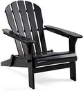 Black Foldable Eucalyptus Adirondack Chair Y10110