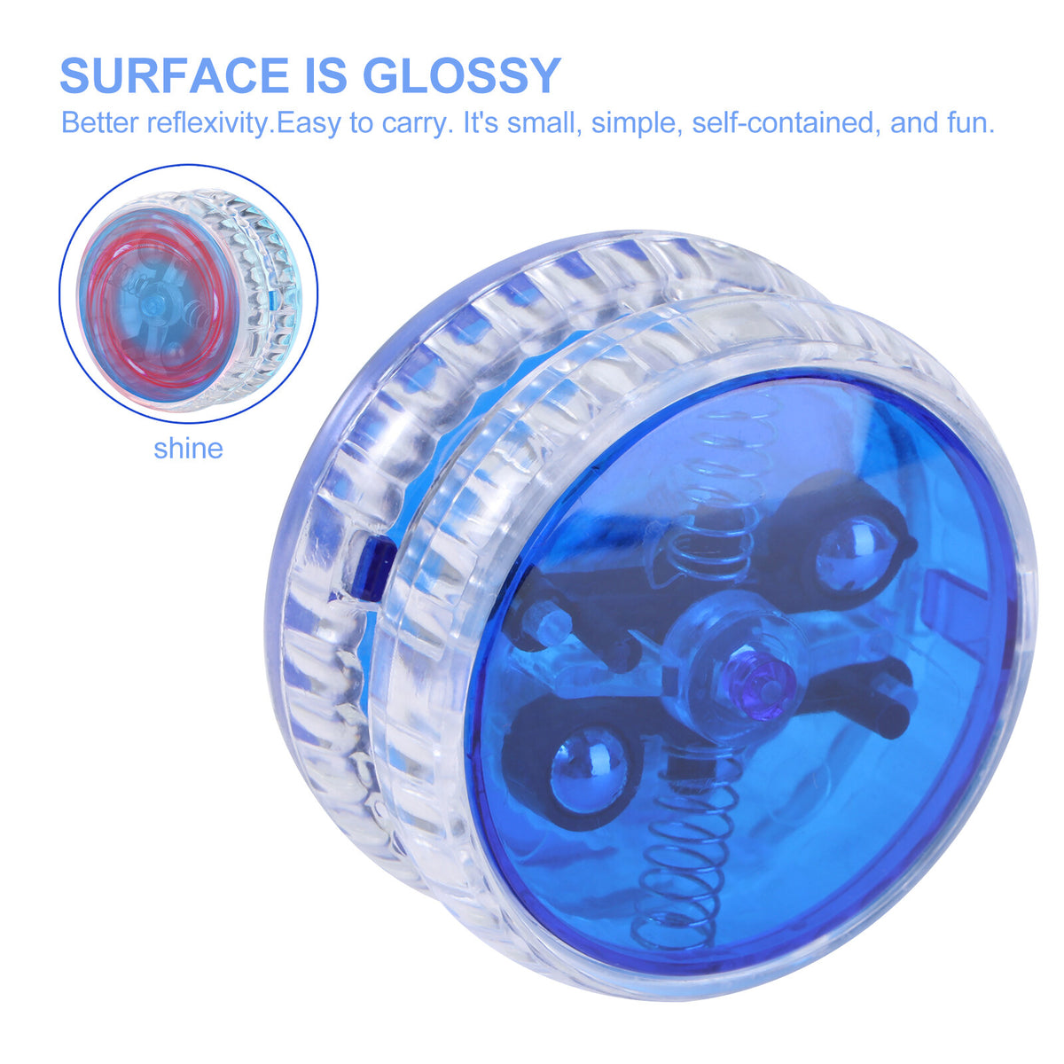 2pcs LED Luminous Yoyo with String (Blue) F2835