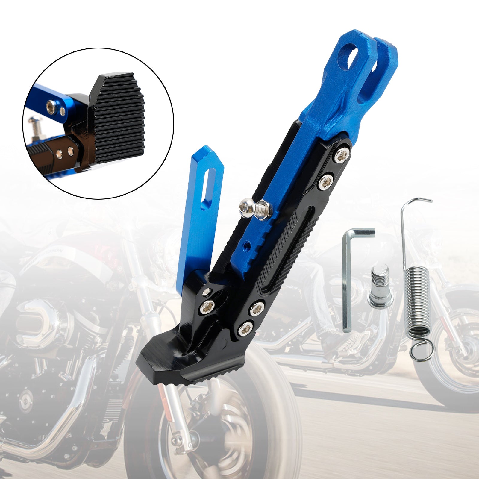 Blue Adjustable Side Stand M719
