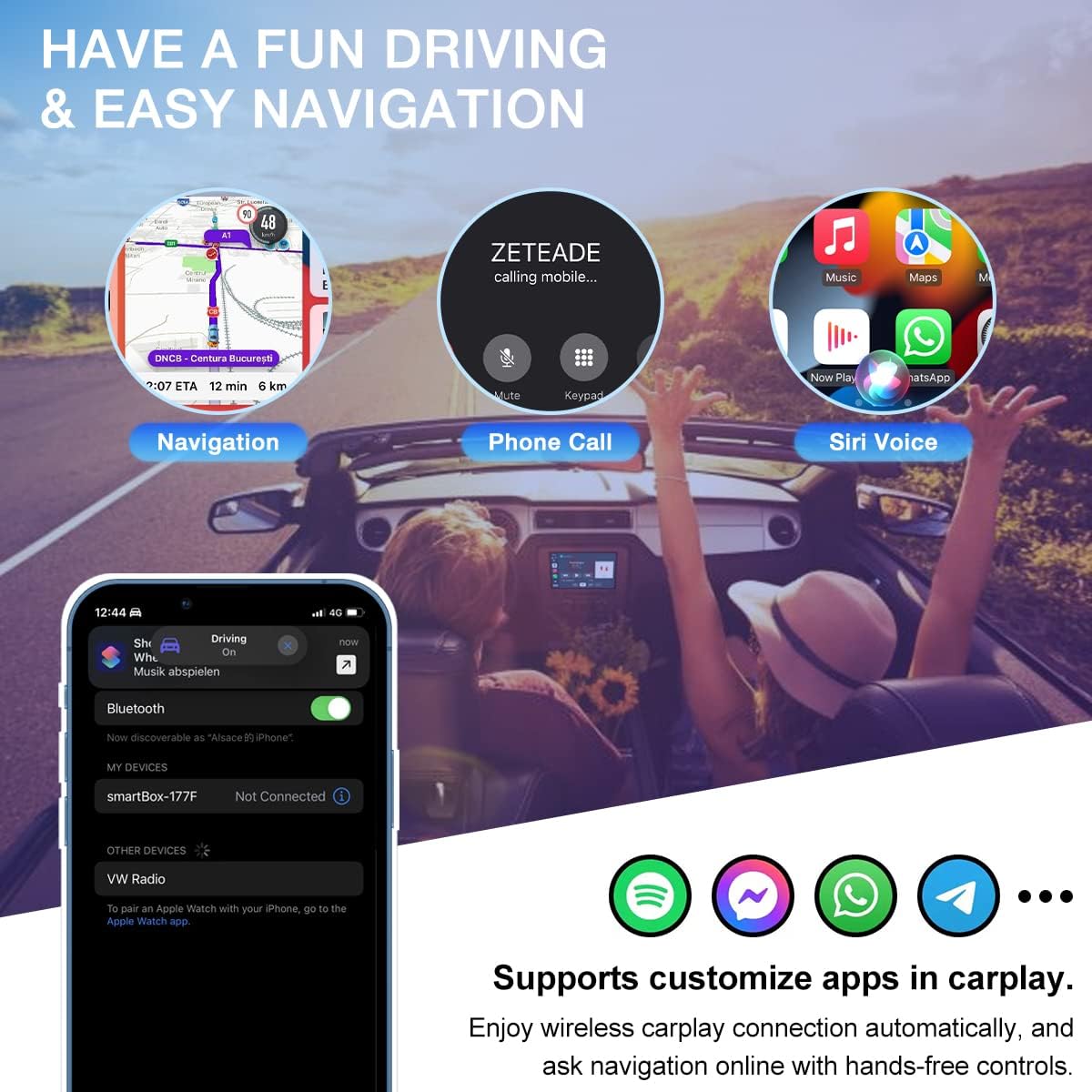 Wireless CarPlay Adapter Dongle for iPhone U5857