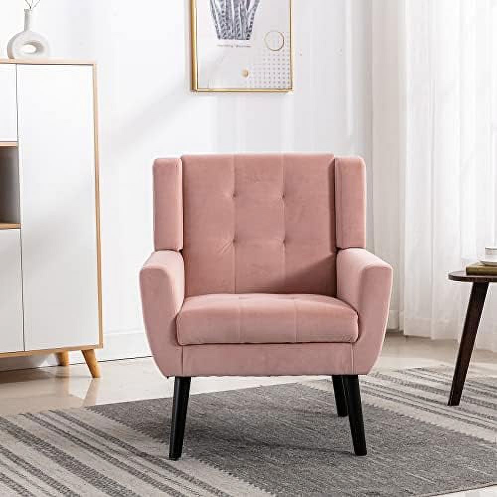 Lavender Velvet Accent Chair with Arms D995498