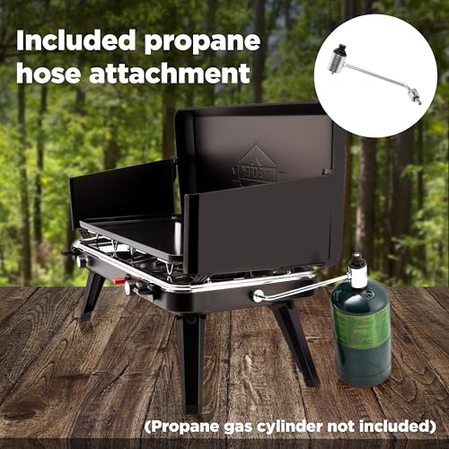 2-in-1 Gas Camping Stove and Griddle with Foldable Legs A7839